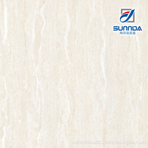 Premium Quality White Ivory Cream Polished Full Body Wear Resistant Bathroom Porcelain Wall Floor Tiles 600x600